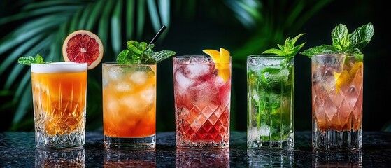 Capture signature cocktails made with unique recipes and personalized creations