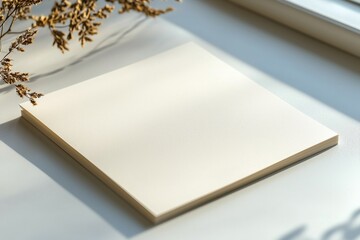 Blank paper mockup on isolated background created with generative ai