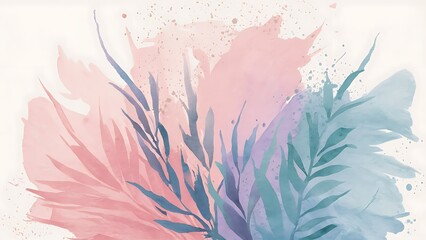 Sophisticated minimalist watercolor splashes in pastel colors for a delicate and artistic wallpaper design.