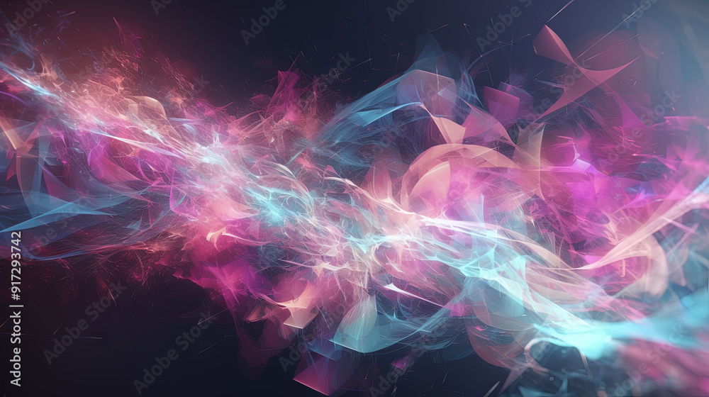 Aufkleber a colorful explosion of paint with a pastel color palette. dynamic and energetic abstract background