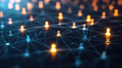 Fototapeta premium Glowing lights business background with a bright, digital