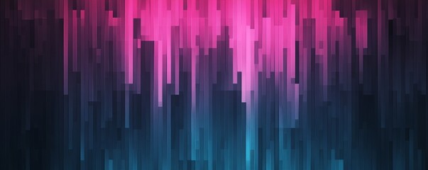 Abstract pink and blue vertical pixelated stripes