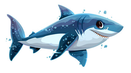 Obraz premium cute shark animation with smile