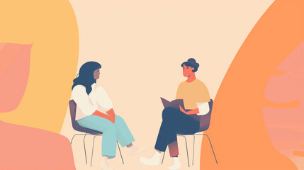 Mentorship Moments: A mentor and student engaged in discussion or guidance with space for mentoring tips or encouragement