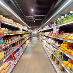 Fototapeta premium rack in shopping mall or supermarket