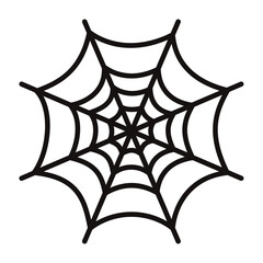 Linear spider web icon. The Halloween holiday.