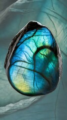 Labradorite Stone Color Background: Natural Mineral Texture