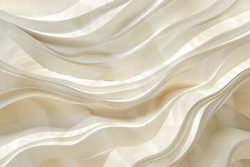 Fototapeta premium Abstract White Fabric Draped in Smooth Curves