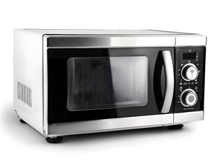 Fototapeta premium Modern microwave oven with sleek design placed on a kitchen countertop