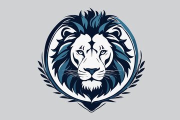 Obraz premium Abstract colorful loin head logo design mascot logo vector 
