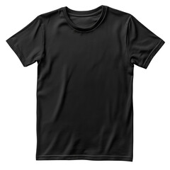 Black t-shirt  mockup isolated on transparent or white background
