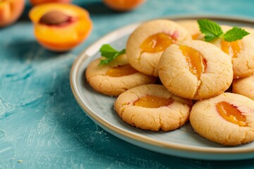 Amaretti Stuffed Peaches - A Tantalizing Sweet and Savory Treat. Beautiful simple AI generated image in 4K, unique.