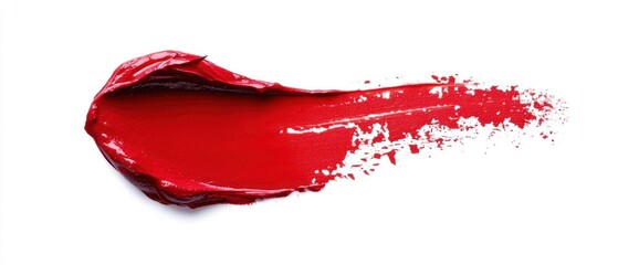 Red Lipstick Swatch on White Background