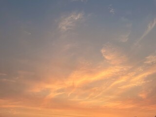 Sunset with clouds with a red background, image with clouds