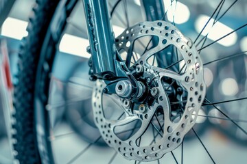 Obraz premium Bicycle for kids - Closeup of bicycle chain guard. Beautiful simple AI generated image in 4K, unique.