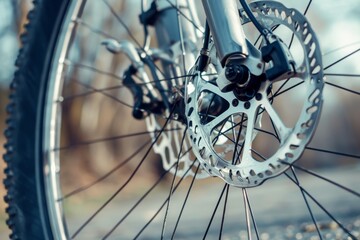 Obraz premium Close-up photo of a bicycle. Beautiful simple AI generated image in 4K, unique.