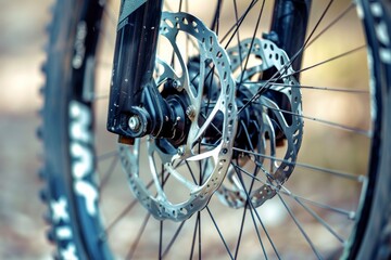 Obraz premium Close-up photo of a bicycle. Beautiful simple AI generated image in 4K, unique.