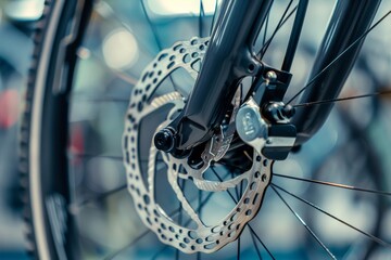 Obraz premium Close-up photo of a bicycle. Beautiful simple AI generated image in 4K, unique.