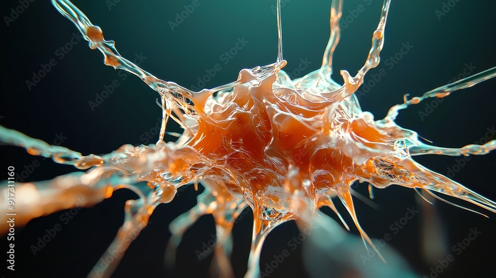 Poster abstract neural network visualization, intricate patterns of interconnected nodes and pathways, vibr