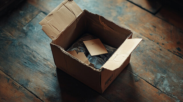 broken box on the floor