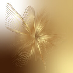 Golden line art spark vector design