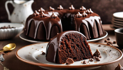 BOLO DE CHOCOLATE, CASEIRO, SUPER FOFINHO, RECÉM-ASSADO, RECAGADO COM UMA DELICIOSA COBERTURA DE CHOCOLATE DERRETIDO