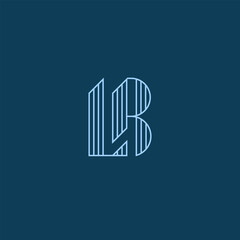 Monogram letters LB
