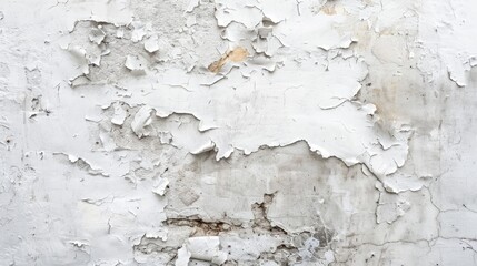 Obraz premium White Weathered Paint on Concrete Wall Texture Background with Text Space.