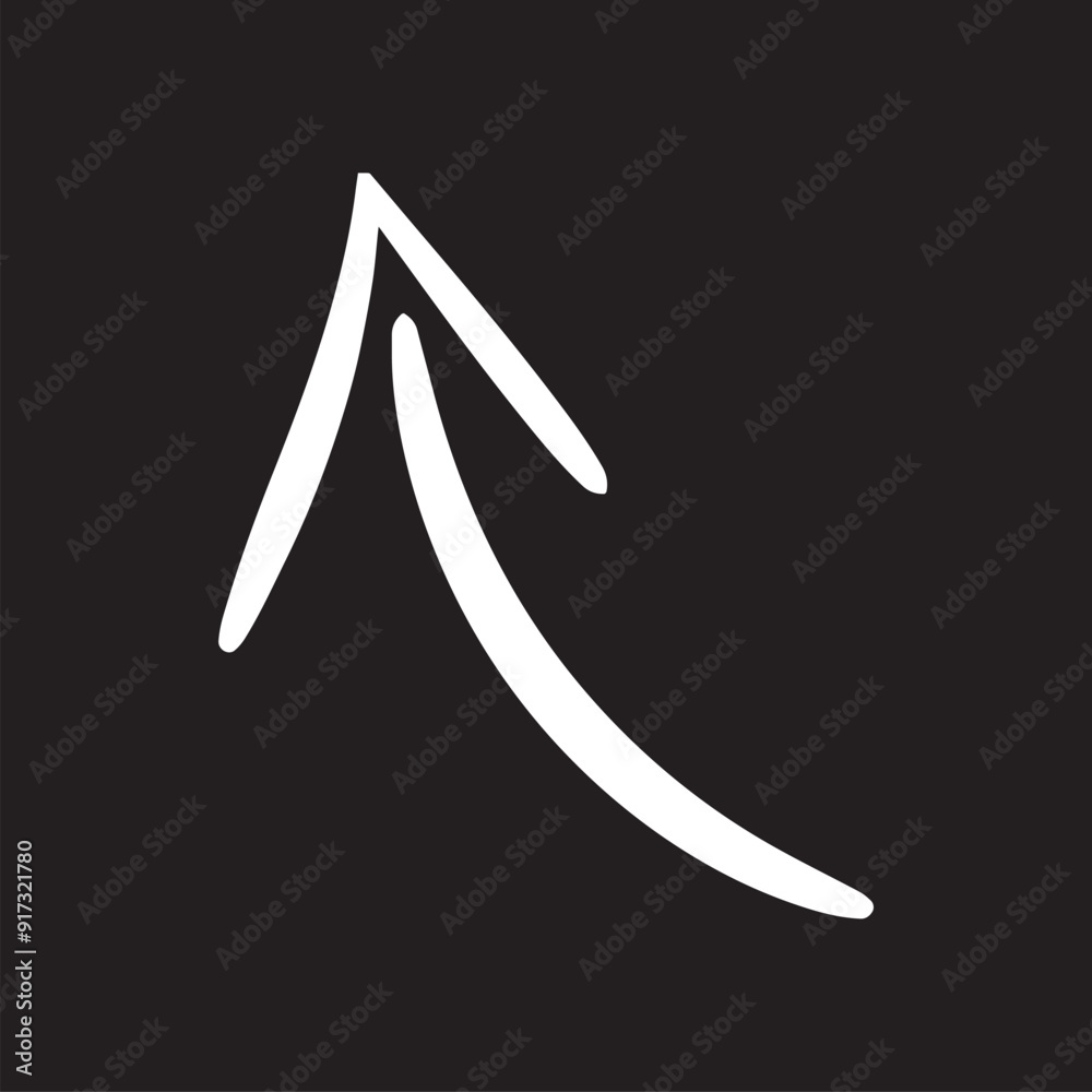 Poster curved arrow icon vector. arrow pointer icon sign symbol vector. arrow up vector icon illustration i