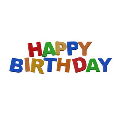 3d render  Happy Birthday  illustration