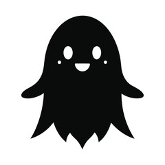 Fototapeta premium Adorable Halloween Ghost Vector Design Cute Spooky Illustration