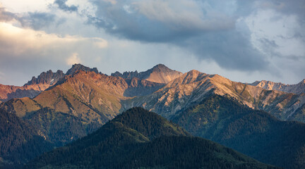sunrise in the mountains