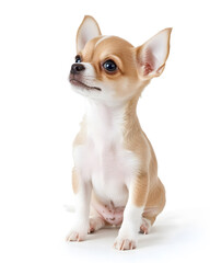 Small Chihuahua puppy isolated on white background