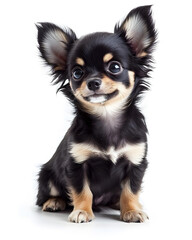 Small Chihuahua puppy isolated on white background