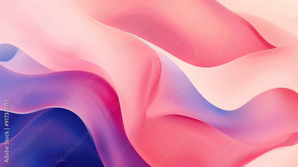 Wall mural abstract background with smooth shapes