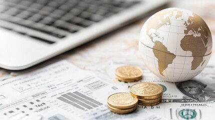 Global e-commerce site with detailed tax and duty calculators, close-up of international shipping costs and tax details