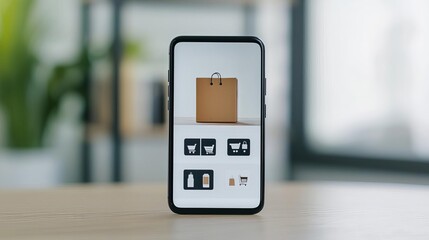 Mobile phone screen displaying a global e-commerce marketplace, detailed focus on product images and prices