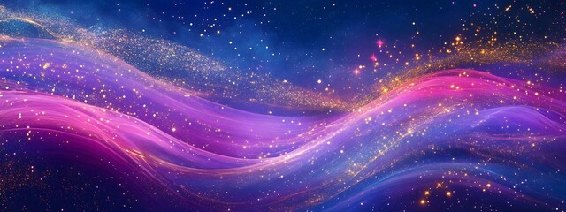 Abstract background with colorful liquid shapes and fluid patterns, glowing colors and dynamic forms. The illustration depicts an artistic background for design