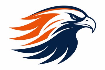 Set of icons related to mascot eagle head vector design