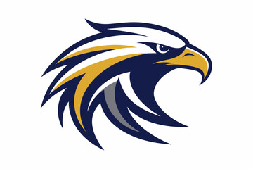 Set of icons related to mascot eagle head vector design