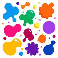 Color blobs, abstract shapes, vibrant colors, paint splatters, color splashes, fluid art, abstract art, colorful patterns, artistic expression, paint strokes, color gradients, abstract design, color s