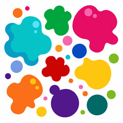 Color blobs, abstract shapes, vibrant colors, paint splatters, color splashes, fluid art, abstract art, colorful patterns, artistic expression, paint strokes, color gradients, abstract design, color s