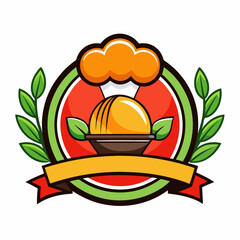 Food chef logo, culinary logo, chef hat, kitchen emblem, cooking icon, restaurant branding, gourmet, culinary arts, chef illustration, food branding, kitchen tools, knife and fork, chef silhouette, co