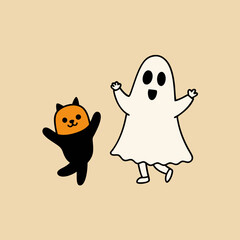 Halloween ghosts, spooky, eerie, haunted, ghostly figures, supernatural, Halloween spirits, apparitions, ghost decorations, haunted house, spectral, scary, Halloween night, trick or treat, ghost