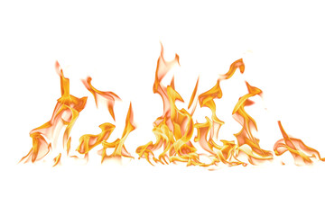 Bonfire flame on a transparent background, PNG
