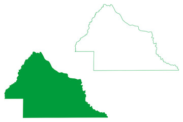 Castanheiras municipality (State of Rondônia or Rondonia, RO, Municipalities of Brazil, Federative Republic of Brazil) map vector illustration, scribble sketch Castanheiras map