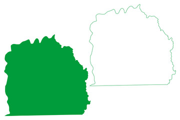 Colorado do Oeste municipality (State of Rondônia or Rondonia, RO, Municipalities of Brazil, Federative Republic of Brazil) map vector illustration, scribble sketch Colorado do Oeste map