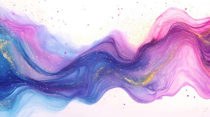 Abstract background with colorful liquid shapes and fluid patterns, glowing colors and dynamic forms. The illustration depicts an artistic background for design