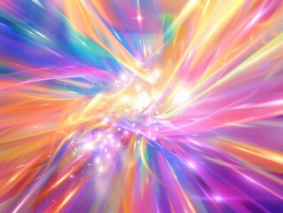 Obraz premium A colorful abstract background with bright lines and sparkles. AI.
