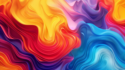 A colorful abstract design featuring swirling patterns and vibrant gradients, creating a visually striking composition

